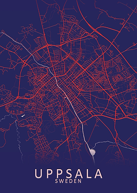 Uppsala Sweden City Map