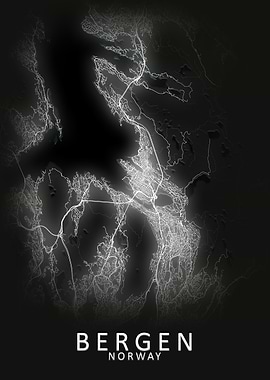 Bergen Norway City Map