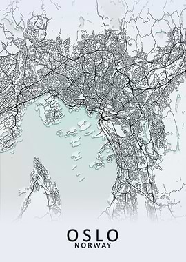 Oslo Norway City Map