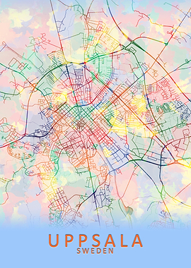 Uppsala Sweden City Map