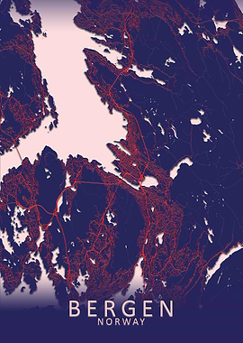 Bergen Norway City Map