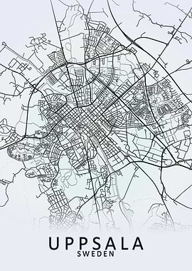 Uppsala Sweden City Map
