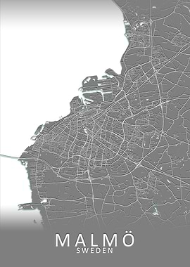 Malmo Sweden City Map