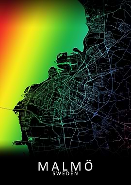 Malmo Sweden City Map