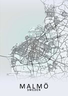 Malmo Sweden City Map
