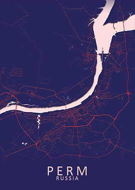Perm Russia City Map