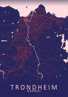 Trondheim Norway City Map