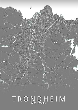Trondheim Norway City Map