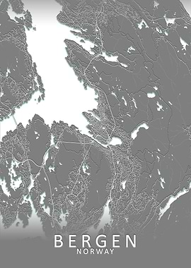 Bergen Norway City Map