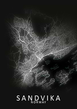 Sandvika Norway City Map