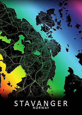Stavanger Norway City Map
