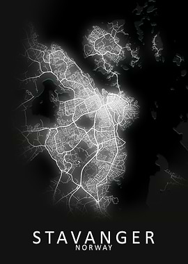 Stavanger Norway City Map