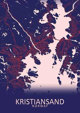 Kristiansand City Map