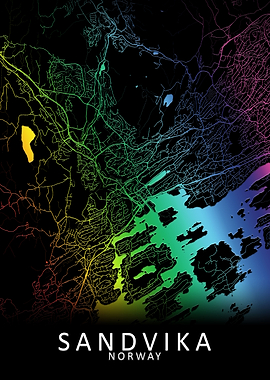 Sandvika Norway City Map