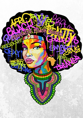Educated Black Queen Afro
