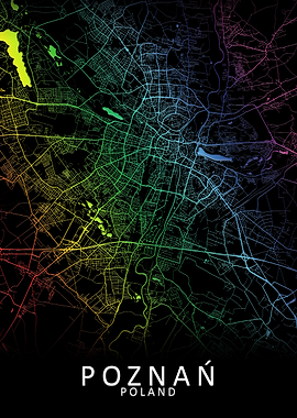 Poznan Poland City Map