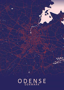 Odense Denmark City Map