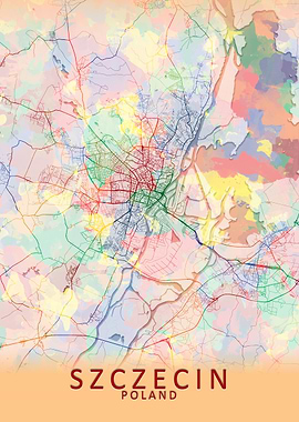 Szczecin Poland City Map