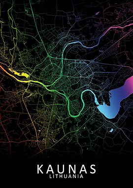 Kaunas Lithuania City Map