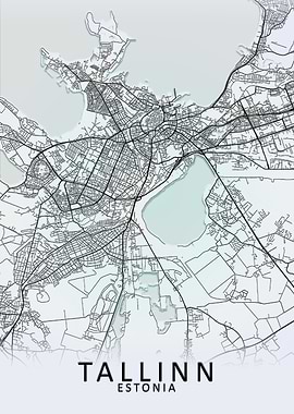 Tallinn Estonia City Map