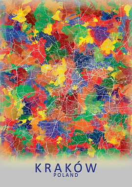 Krakow Poland City Map