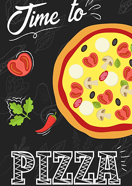 Time to pizza Poster
