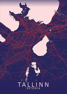 Tallinn Estonia City Map