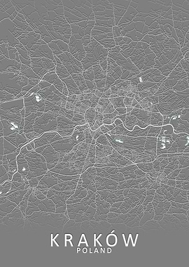 Krakow Poland City Map