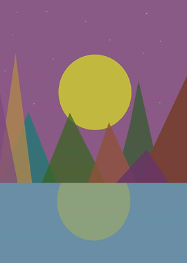 Full moon in the sea