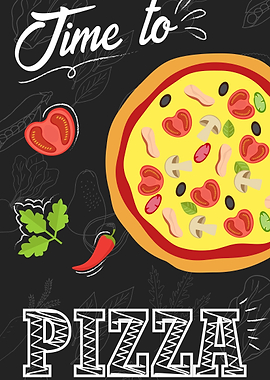 Time to pizza Poster