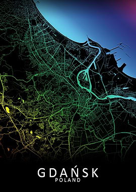Gdansk Poland City Map