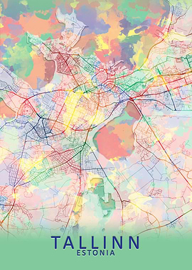 Tallinn Estonia City Map