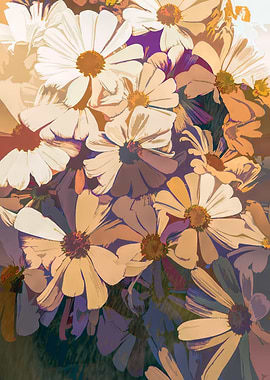 daisy in bloom in spring