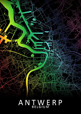 Antwerp Belgium City Map