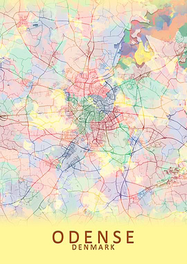 Odense Denmark City Map