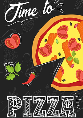 Time to pizza Poster
