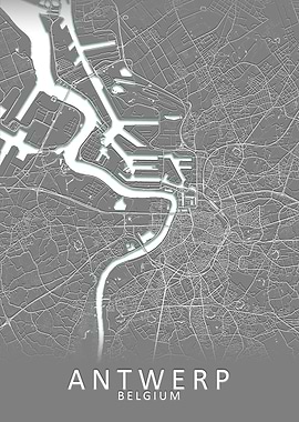 Antwerp Belgium City Map