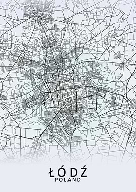 Lodz Poland City Map