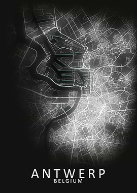 Antwerp Belgium City Map