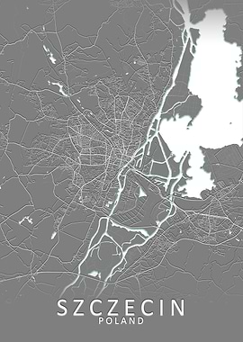 Szczecin Poland City Map