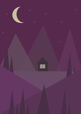 Night in the mountain