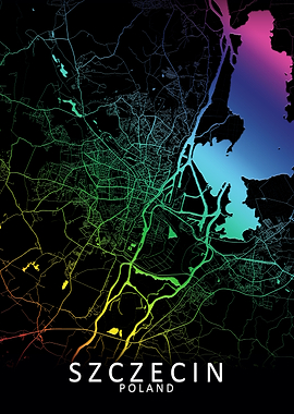 Szczecin Poland City Map