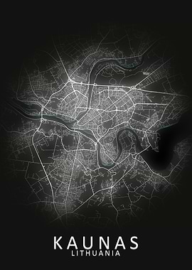 Kaunas Lithuania City Map