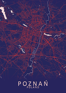 Poznan Poland City Map