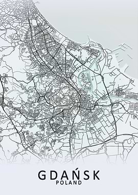 Gdansk Poland City Map
