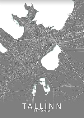 Tallinn Estonia City Map