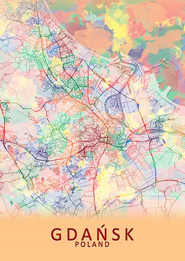 Gdansk Poland City Map