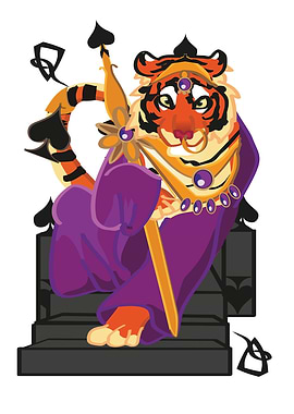 Spades Suit Queen of cats