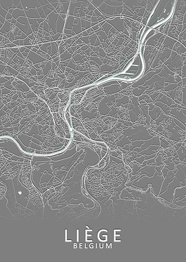 Liege Belgium City Map