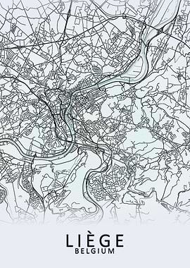 Liege Belgium City Map